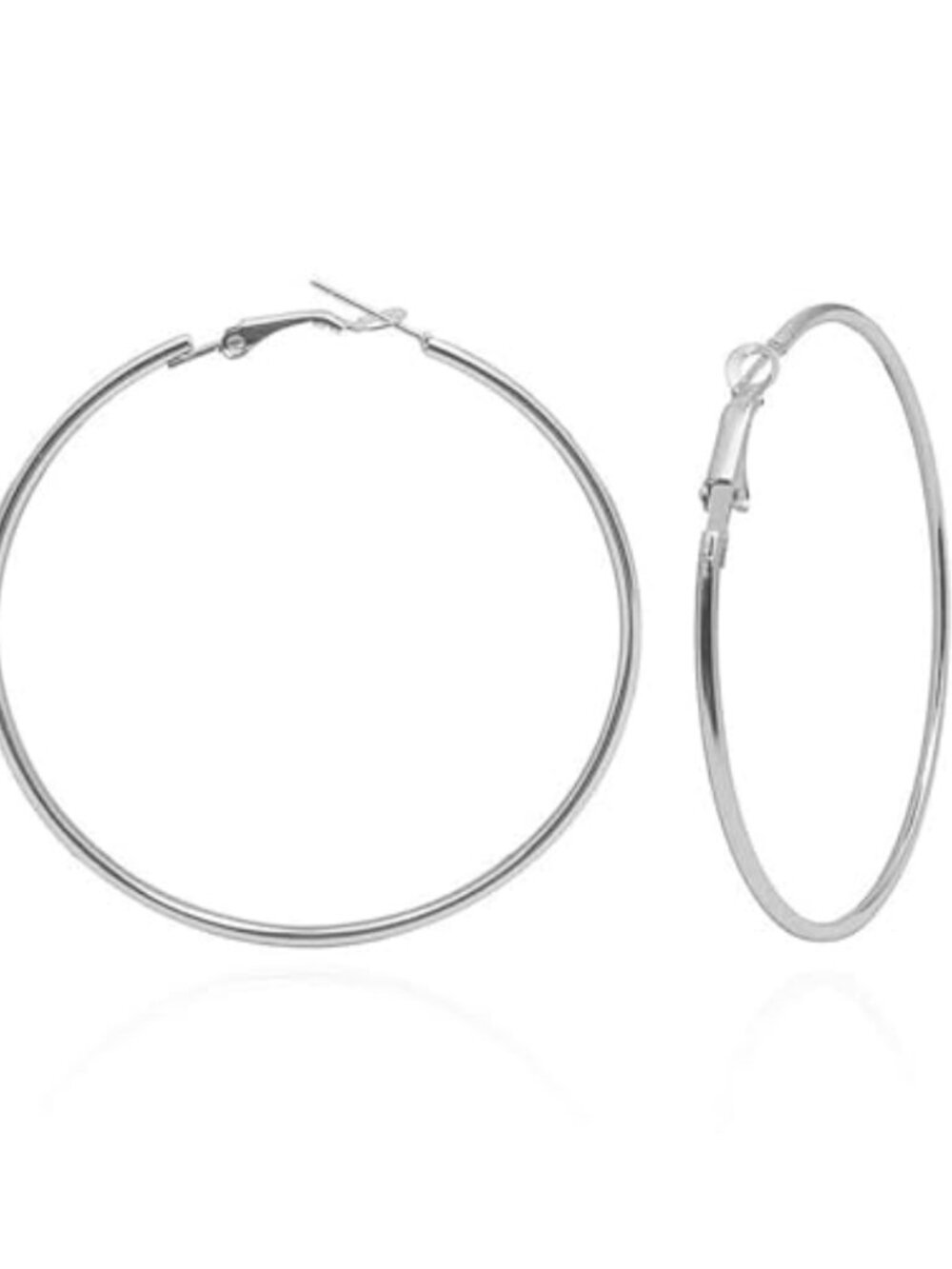 Large Thin 70mm Stainless Steel Hoop Earrings Minimalist Hypoallergenic